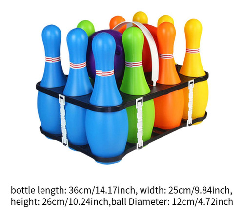 Juego De Bolos Para Niños Con 10 Alfileres De Bolos Y 2