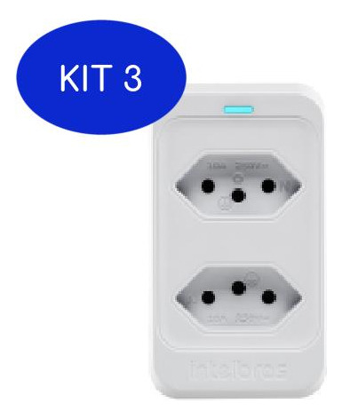 Kit 3 Dispositivo De Proteção Elétrica Eps 302 Branco