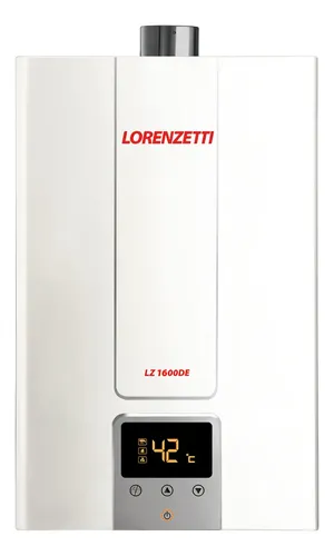 Aquecedor De Água A Gás Lorenzetti Lz1600de Digital 15l Cor Branco Tipo De Gás Gn