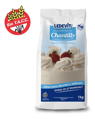 Premezcla Crema Chantilly Ledevit Profesional X 1k Sin Tacc