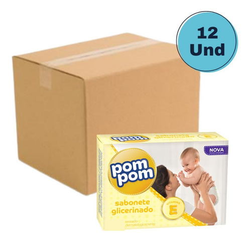 Kit 12 Sabonete Pompom Glicerina