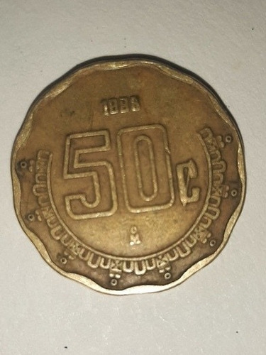 Moneda De 50 Centavos Mexicanos Con Error En El Año 1998