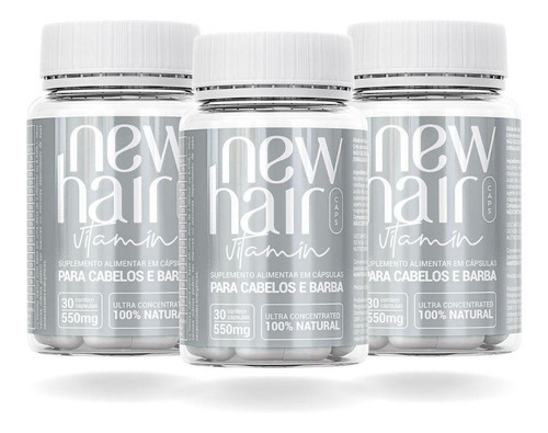 New Hair Masculino Kit Com 3 Potes