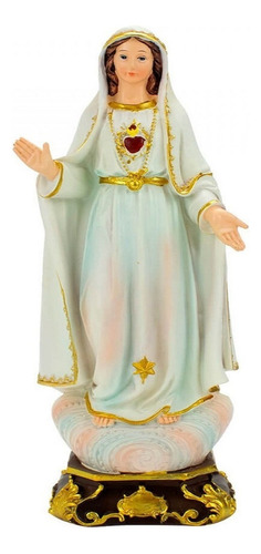 Sagrado Coração De Maria Enfeite De Resina 23 Cm Cor Branco