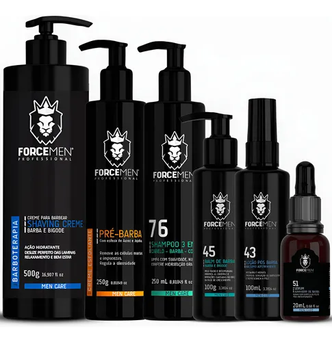 comprar Kit Completo Barba Cabelo Bigode Force Men Profissional