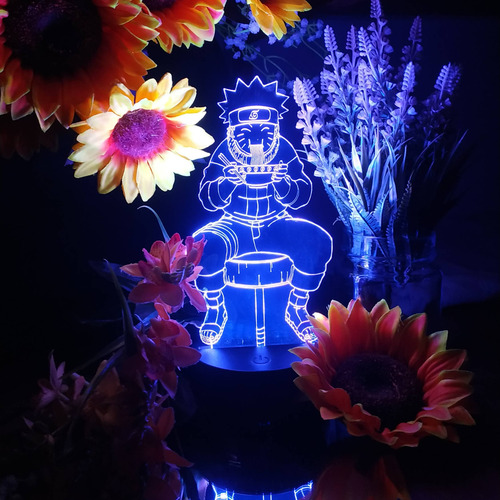 Abajur De Mesa P/ Ler Mangá Naruto Comida Desenho Nerd 3d