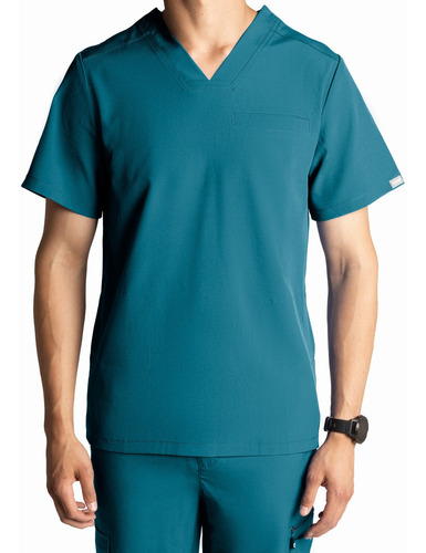 Polera Hombre Scorpi Wonder - Teal Blue - Uniformes Clínicos