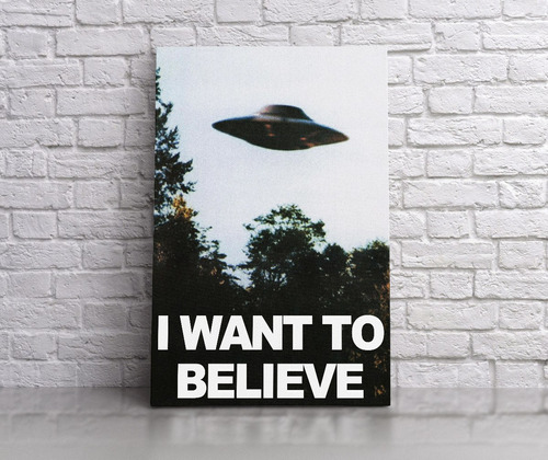 Cuadro X-files I Want To Believe Series Cine Mdf 45x30 Cm