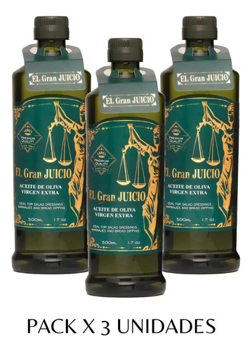 Aceite De Oliva Extra Virgen 3 Uni X 500 Ml - El Gran Juicio