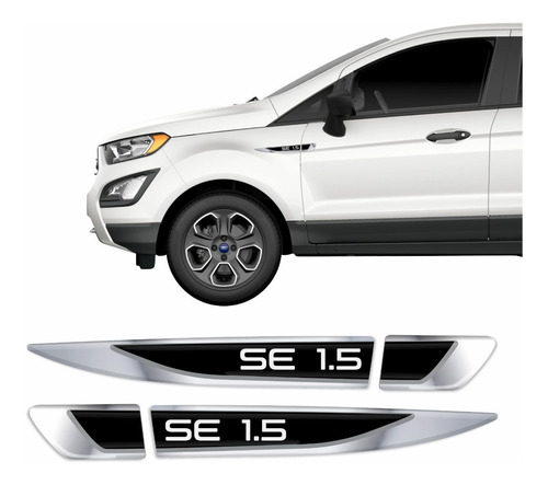 Par Adesivo Aplique Ford Ecosport Se 1.5 Resinado Res22