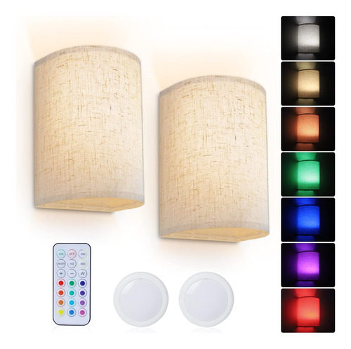 Aplique De Pared Decorativo Recargable Con Control Remoto