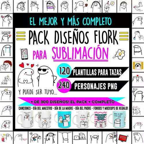 Mega Pack Plantillas Sublimación Flork +300 Diseños