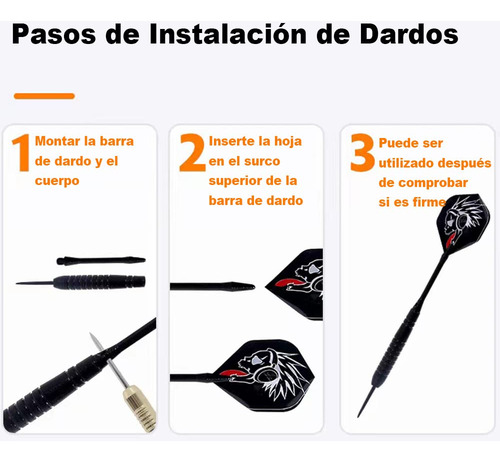Dardos Profesionales De Punta De Acero 18 Piezas Para Interi