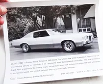 Comprar Foto Antigua Pontiac Grand Prix 1969 No Folleto Manual Auto