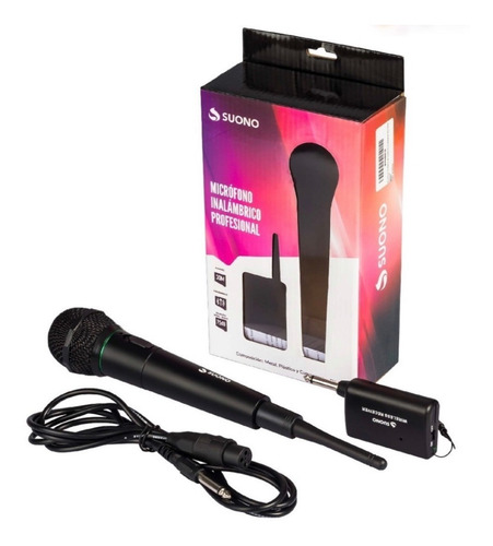 Micrófono Profesional Inalámbrico Karaoke Wg-308e Estuche Color Negro