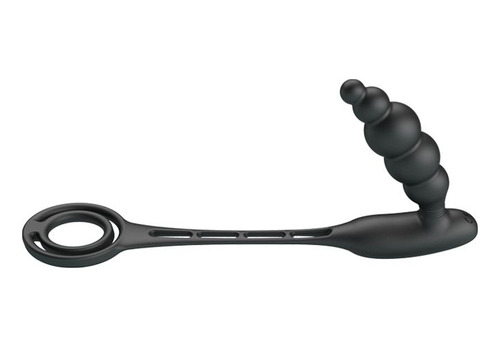 Plug Anal Vibratório Com Anel Peniano E Escrotal