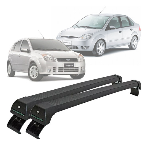 Rack Teto Bagageiro Fiesta Hatch/sedan Aluminio Long Life