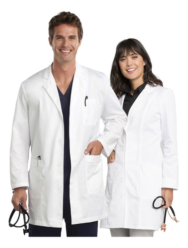 Bata Larga Blanca De Laboratorio De Escolare Uniforme Médico