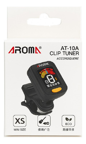 Afinador Clip Pinza Digital Cromatico Recargable Guitarra Bajo Ukelele Aroma At-10. Unplugged Music