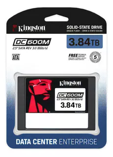 Ssd Servidor Kingston 3.84tb Sata 6gbps Dc600m Enterprise Cor Preto