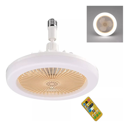 Ventilador De Techo De 30 W Con Luz Integrada E27, Techo Rem