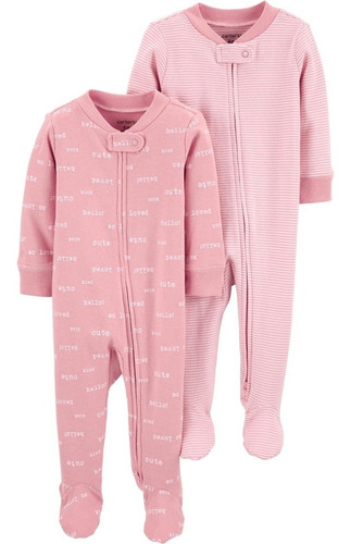 Mamelucos - Pijamas Para Bebés Niñas Carters 2 Piezas