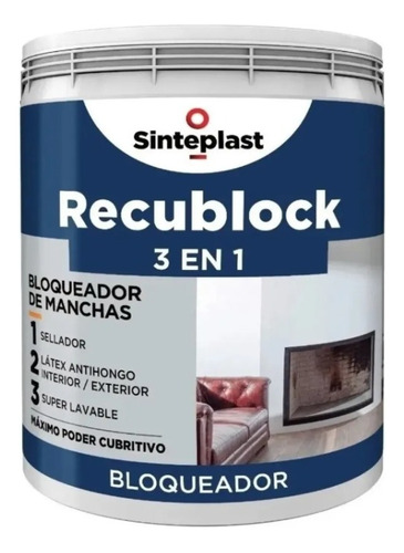 Recublock 3en1 Bloqueador, Sellador Y Antihongo 1l 