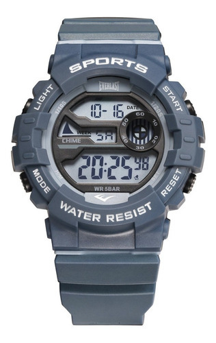 Relógio Masculino Digital Everlast Azul A Prova D'água 50 M