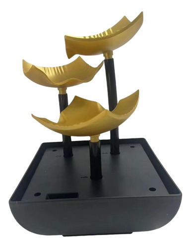 Fonte De Mesa De 3 Camadas Fonte De Água Decoração Bronze