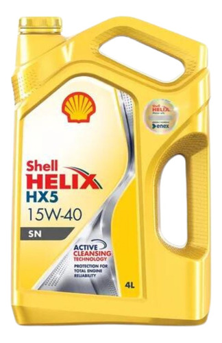 Aceite Lubricante 15w40 Shell Helix Hx5 Sn Active Clean 4lts