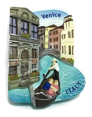 Gondola Venecia Italia Resina De Recuerdo 3d Iman De Frigo