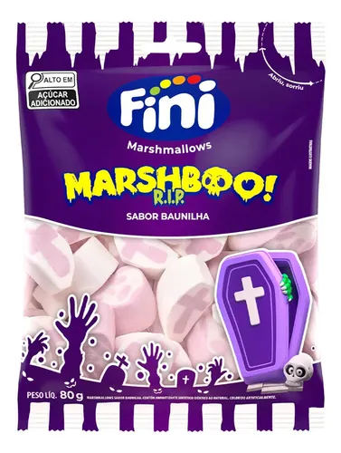 Bala De Marshmallow Marshboo Rip Halloween Pacote 80g Fini | MercadoLivre