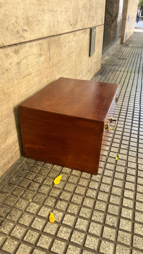 Baul Arcon Cofre En Madera Y Detalles En Bronce Marrron Baúl (Usado)