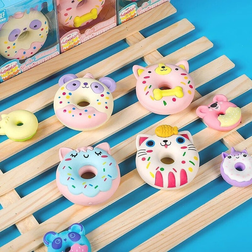 Goma Jumbo Borrador Kawaii 3d Figura Donita Papeleria