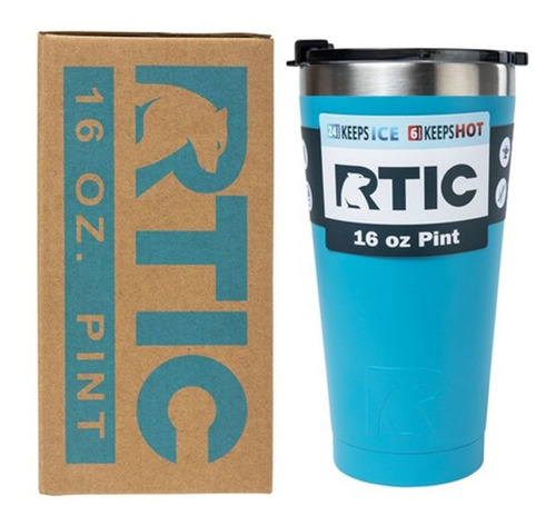 Vaso Pint Térmico Rtic Polar Cap Matte Con Tapa, 16oz