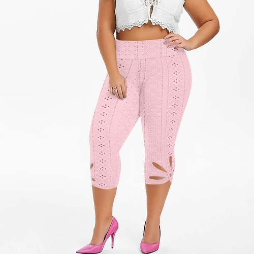Leggings S Para Mujer, A La Moda, Talla Grande, Lisos, Hueco