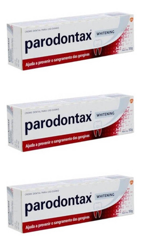 Imagem 1 de 1 de Parodontax Branqueador Creme Dental 50g (kit C/03)