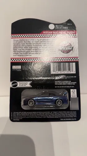 Hot Wheels 1/64 Rlc Nissan Skyline Gt-r R34 Roxo Cor Índigo