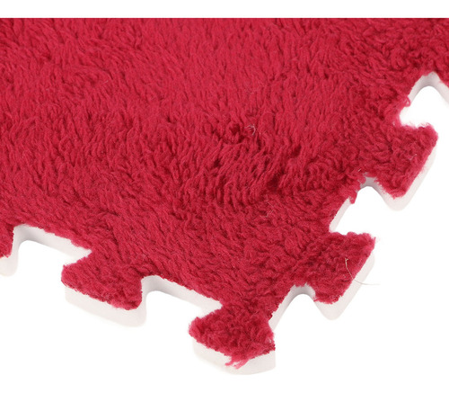 Tapete De Piso De Espuma De Felpa Entrelazado, 10 Unidades,