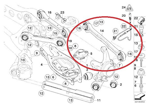 Braço Reto Traseiro Bmw 120i 2004 A 2014 Original