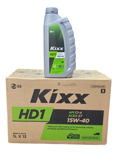 12 Litros Aceite Kixx 15w40 Api Ci-4 Acea E-7 Semi Sintetico