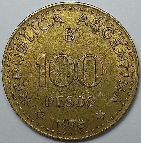 Argentina - 100 Pesos 1978 Canto Fino Cj 305.2 (ref 070)