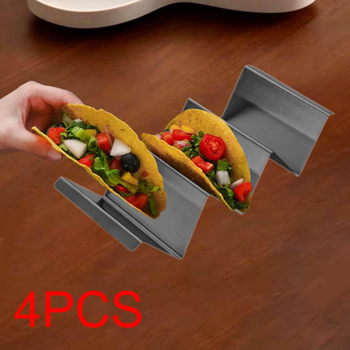 4x Taco Stands Tacos Shell Servando Bandeja Ferramenta Preto