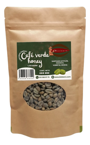 Café Verde De Especialidad Honey Geisha Para Tostar 200g