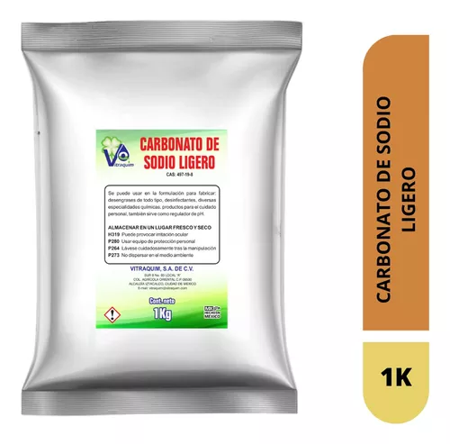 Carbonato De Sodio Ligero 1 Kilo Vitraquim Materia