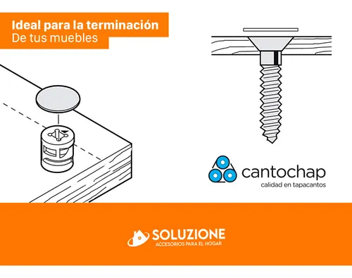 Tapa Tornillos Adhesivos Melaminico Teca Limo X 200 Unid