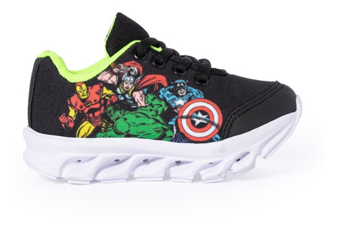 Zapatillas Niño Con Luz Led Spiderman Capitan Hulk Marvel®