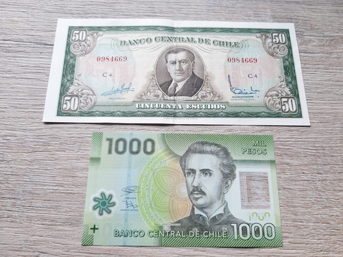 Imagen 3 de 3 de Billete 50 Escudos Chile