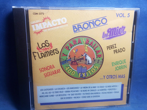 Cd Para Bailar 400 Exitos Vol. 5 Los Mier Bronco Flamers