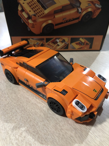 Porsche 911 Gt3 Coche De Construcción 338 Piezas